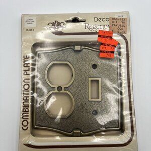 Vintage Franklin Brass Combination Plate Antique Brass Regency Decor MCM NEW